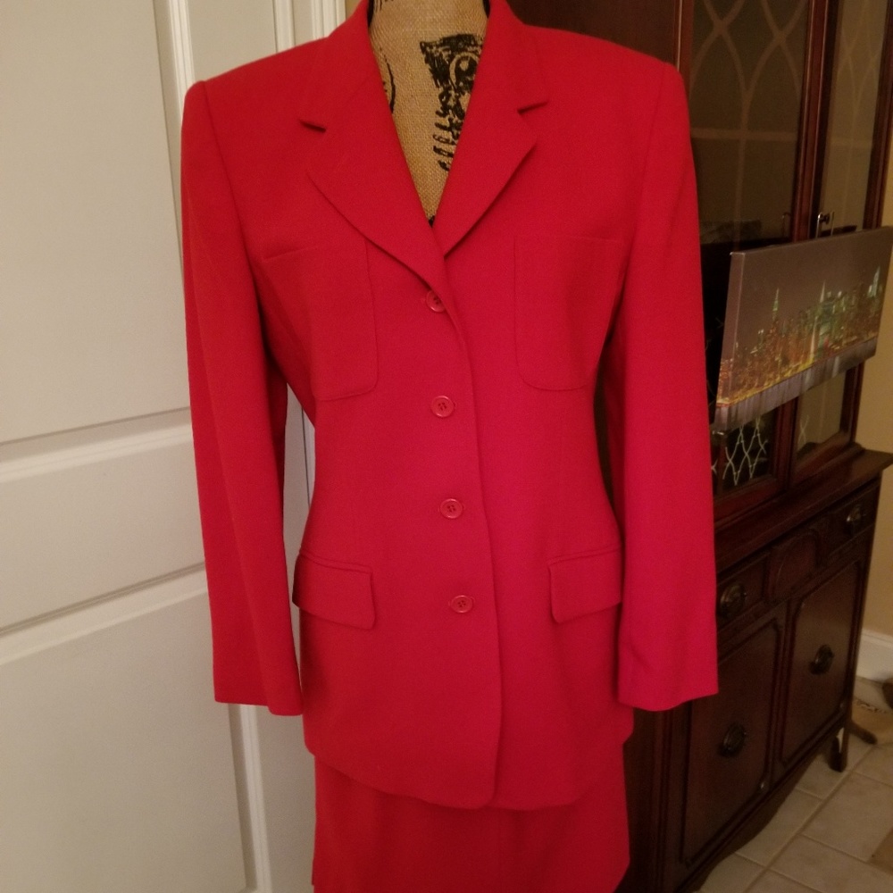 Jones New York Red Petite suit